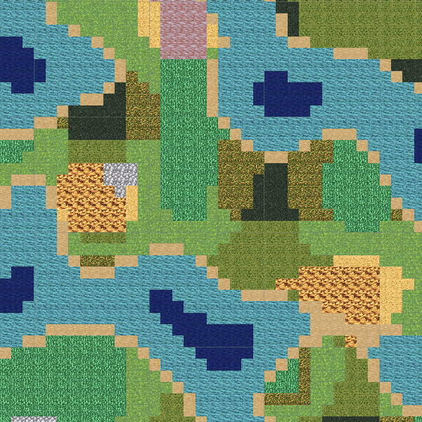 A pixellated game map